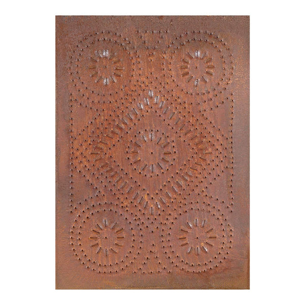 Diamond Punched Tin Panel In Rustic